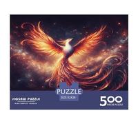 500 Pieces Jigsaw Puzzle Majestic Phoenix Square Puzzle for for Adults Children, Wooden Puzzle Game 500pcs (52x38cm)