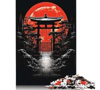 500 Pieces Jigsaw Puzzle Mystical Gate Horror Square Puzzle for for Adults Children, Wooden Puzzle Game 500pcs (52x38cm)