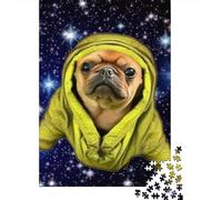500 Pieces Jigsaw Puzzle Pug Jigsaw Puzzles for Adults Woodenboard Puzzles Challenging Game 500pcs (52x38cm)