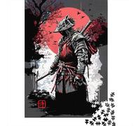 500 Pieces Jigsaw Puzzle Shadow Samurai Square Puzzle for for Adults Children, Wooden Puzzle Game 500pcs (52x38cm)