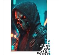 500 Pieces Jigsaw Puzzle Skeleton Hacker3 Square Puzzle for for Adults Children, Wooden Puzzle Game 500pcs (52x38cm)