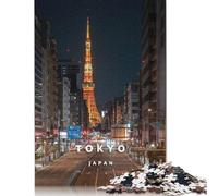 500 Pieces Jigsaw Puzzle Tokyo Tower Square Puzzle for for Adults Children, Wooden Puzzle Game 500pcs (52x38cm)
