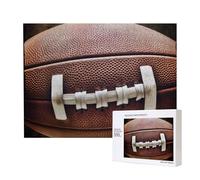 500 Pieces Jigsaw Puzzle with Storage Box, American Football Laces Printed Wooden Puzzle 52x38 CM for Adults Kids Family Fun Decorative Game