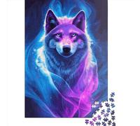 500 Pieces Jigsaw Puzzles Astral Wolf Creative Square Jigsaw Puzzles for Adults And Wooden Puzzles Challenging Game 500pcs (52x38cm)