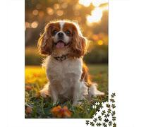 500 Pieces Jigsaw Puzzles Cocker Spaniel Jigsaw Puzzles for Adults Woodboard Puzzles Educational Game Challenge Toy 500pcs (52x38cm)