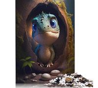 500 Pieces Jigsaw Puzzles Cute Baby Dragons Jigsaw Puzzles for Adults Woodenboard Puzzles Challenging Game Puzzles 500pcs (52x38cm)