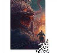 500 Pieces Jigsaw Puzzles Exotic Monster1 Jigsaw Puzzles for Adults Woodenboard Puzzles Educational Game for Adult 500pcs (52x38cm)