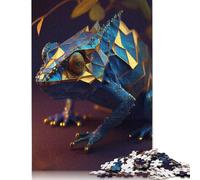 500 Pieces Jigsaw Puzzles Fantasy Chameleon Jigsaw Puzzles for Adults Woodenboard Puzzles Challenging Game Puzzles 500pcs (52x38cm)
