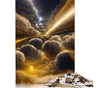 500 Pieces Jigsaw Puzzles for Adult Colourful Dream Clouds Puzzle Wooden Rectangle Creative Jigsaw Gift for Friends Family 500pcs (52x38cm)