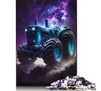 500 Pieces Jigsaw Puzzles for Adult Galaxy Tractor Puzzle Wooden Rectangle Creative Jigsaw Gift for Friends Family 500pcs (52x38cm)