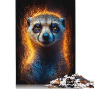 500 Pieces Jigsaw Puzzles for Adults 500 Piece Fire Animal Meerkat Jigsaws for Adults Difficult And Challenge Game 500pcs (52x38cm)
