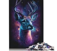 500 Pieces Jigsaw Puzzles for Adults 500 Piece Galaxy Animal Deer Jigsaws for Adults Difficult And Challenge Game 500pcs (52x38cm)