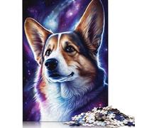500 Pieces Jigsaw Puzzles for Adults 500 Piece Galaxy Art Corgi Jigsaws for Adults Difficult And Challenge Game 500pcs (52x38cm)