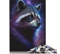 500 Pieces Jigsaw Puzzles for Adults 500 Piece Galaxy Raccoon Jigsaws for Adults Difficult And Challenge Game 500pcs (52x38cm)
