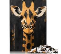 500 Pieces Jigsaw Puzzles for Adults 500 Piece Giraffe Portrait Painting Jigsaws for Adults Difficult And Challenge Game 500pcs (52x38cm)