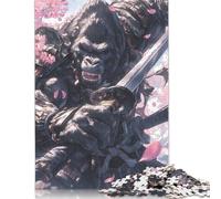 500 Pieces Jigsaw Puzzles for Adults 500 Piece Gorilla Japanese Samurai Jigsaws for Adults Difficult And Challenge Game 500pcs (52x38cm)