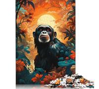 500 Pieces Jigsaw Puzzles for Adults 500 Piece Monkey in Colorful Jungle Jigsaws for Adults Difficult And Challenge Game 500pcs (52x38cm)