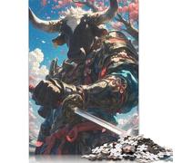 500 Pieces Jigsaw Puzzles for Adults 500 Piece Samurai Highland Cattle Jigsaws for Adults Difficult And Challenge Game 500pcs (52x38cm)