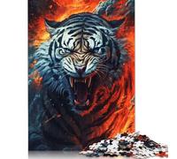 500 Pieces Jigsaw Puzzles for Adults 500 Piece White Tiger Horror Jigsaws for Adults Difficult And Challenge Game 500pcs (52x38cm)