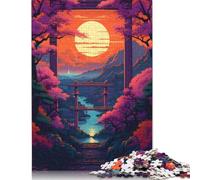 500 Pieces Jigsaw Puzzles for Adults Amazing Colors Nature Square Wooden Puzzles Unique Piece Puzzle Educational Fun Games Toys 500pcs (52x38cm)