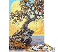 500 Pieces Jigsaw Puzzles for Adults Ancient Tree Vintage Square Jigsaw Puzzles for Adults And Teenager, Wooden Puzzles Home Art Decor 500pcs (52x38cm)
