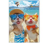 500 Pieces Jigsaw Puzzles for Adults and Teens and Kids Family Happy Games Big Size Selfie on Beach