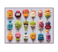 500 Pieces Jigsaw Puzzles for Adults and Teens and Kids Family Happy GIF Easter Eggs Puzzle (Lollipop Monsters)