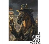 500 Pieces Jigsaw Puzzles for Adults Animal Horse Square Jigsaw Puzzles, for Adults And Teenager, Wooden Puzzles Home Art Decor 500pcs (52x38cm)
