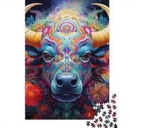 500 Pieces Jigsaw Puzzles for Adults Art Bull Square Jigsaw Puzzles, for Adults And Teenager, Wooden Puzzles Home Art Decor 500pcs (52x38cm)