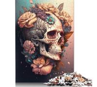 500 Pieces Jigsaw Puzzles for Adults Artistic Skeleton Jigsaw Puzzles for Adults Cardboard Puzzles Educational Game for Adult 500pcs (52x38cm)