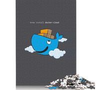 500 Pieces Jigsaw Puzzles for Adults Brew Install Docker Cloud Square Jigsaw Puzzles, for Adults And Teenager, Wooden Puzzles Home Art Decor 500pcs (52x38cm)