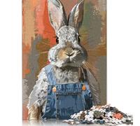 500 Pieces Jigsaw Puzzles for Adults Bunny Fashion Jigsaw Puzzle Wooden Puzzles Decompressing Intellectual Educational Toy Good Gift for Teenagers 500pcs (52x38cm)