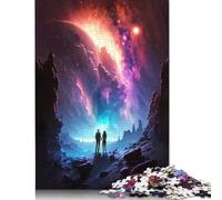 500 Pieces Jigsaw Puzzles for Adults Celestial Nebula Lovers Square Wooden Puzzles Unique Piece Puzzle Educational Fun Games Toys 500pcs (52x38cm)