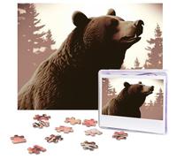 500 Pieces Jigsaw Puzzles for Adults Challenging Puzzle Personalized Wooden Puzzles Picture Puzzles Wild Bear Puzzles from Photos Jigsaw Puzzle Gifts for Family Birthday