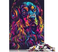 500 Pieces Jigsaw Puzzles for Adults Cocker Spaniel Dog Art 500 Piece Puzzle Home Educational Games DIY Toys 500pcs (52x38cm)