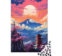 500 Pieces Jigsaw Puzzles for Adults | Colorful Art Japan Mount Fuji Jigsaw Puzzles for Adults 500 Pieces Puzzle Gifts 500pcs (52x38cm)