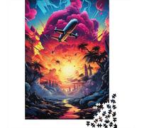500 Pieces Jigsaw Puzzles for Adults | Colorful Fantasy Airplane Jigsaw Puzzles for Adults 500 Pieces Puzzle Gifts 500pcs (52x38cm)