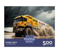 500 Pieces Jigsaw Puzzles for Adults Dakar Rally Truck Motion Square Jigsaw Puzzles, for Adults And Teenager, Wooden Puzzles Home Art Decor 500pcs (52x38cm)