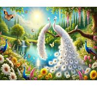 500 Pieces Jigsaw Puzzles For Adults Educational Game Challenge Toy Gifts 500 piece puzzles for adults Family Activity Game Puzzle Beautiful Peacock Scenery