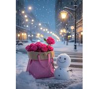 500 Pieces Jigsaw Puzzles For Adults Educational Game Challenge Toy Gifts 500 piece puzzles for adults Family Activity Game Puzzle Winter Rose Snowman