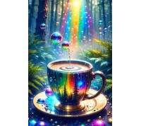 500 Pieces Jigsaw Puzzles For Adults Educational Game Challenge Toy Gifts 500 piece puzzles for adults Family Activity Game Puzzle Rainbow Landscape Coffee Cup
