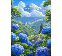 500 Pieces Jigsaw Puzzles For Adults Educational Game Challenge Toy Gifts 500 piece puzzles for adults Family Activity Game Puzzle Blue Hydrangea Mountain
