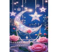 500 Pieces Jigsaw Puzzles For Adults Educational Game Challenge Toy Gifts 500 piece puzzles for adults Family Activity Game Puzzle Moon Stars Flowers