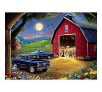 500 Pieces Jigsaw Puzzles for Adults, Evening Farm Puzzle for Adults Seniors, Dance Puzzle 500 Pieces, Gift for Birthday, Home Decor, Fun for Family(20.5 * 15 in)