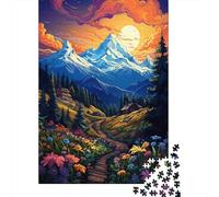 500 Pieces Jigsaw Puzzles for Adults | Fantasy Sunset Mountains Jigsaw Puzzles for Adults 500 Pieces Puzzle Gifts 500pcs (52x38cm)