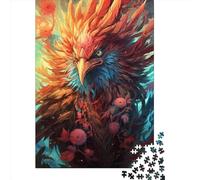 500 Pieces Jigsaw Puzzles for Adults Flower Phoenix Square Jigsaw Puzzles, for Adults And Teenager, Wooden Puzzles Home Art Decor 500pcs (52x38cm)