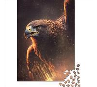 500 Pieces Jigsaw Puzzles for Adults Flying Eagle Puzzle Sets for Family Wooden Puzzles Brain Challenge Puzzle 500pcs (52x38cm)