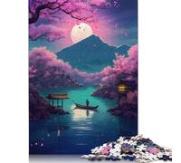 500 Pieces Jigsaw Puzzles for Adults Full Moon The Lake 2 Square Jigsaw Puzzles, for Adults And Teenager, Wooden Puzzles Home Art Decor 500pcs (52x38cm)