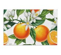 500 Pieces Jigsaw Puzzles for Adults Fun Silly Fun Prime Puzzle Animal Art Decor Vibrant Florals Oranges Lime, 20.5x14.9 Inch