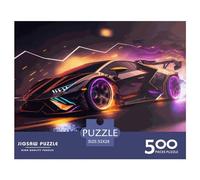 500 Pieces Jigsaw Puzzles for Adults Futuristic Supersport Car Square Wooden Puzzles Unique Piece Puzzle Educational Fun Games Toys 500pcs (52x38cm)